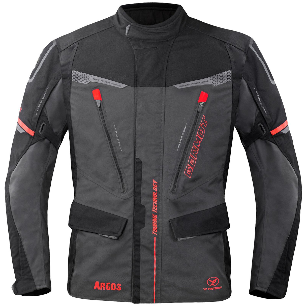 Germot Textiljacke Argos Herren, anthrazit/schwarz-rot