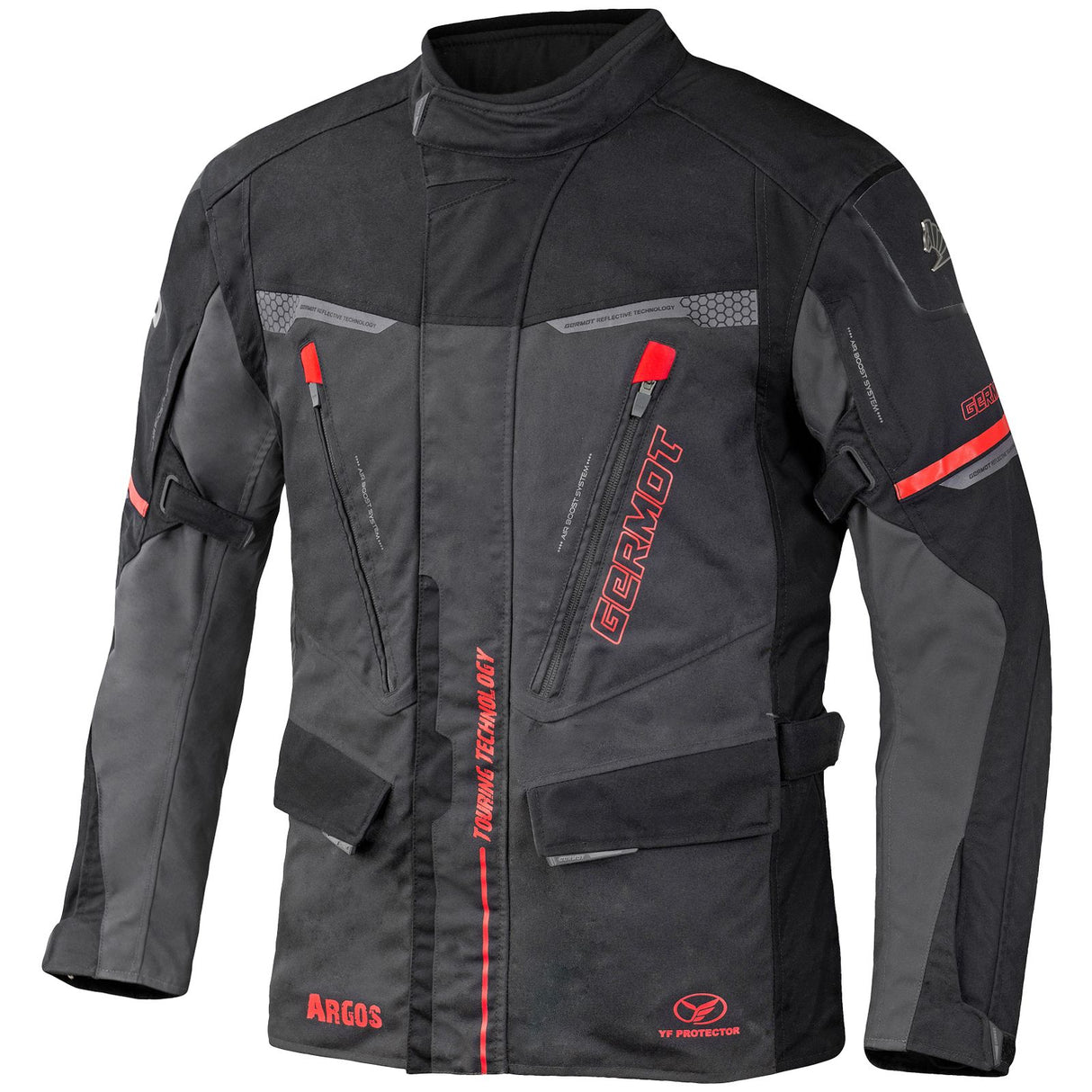 Germot Textiljacke Argos Herren, anthrazit/schwarz-rot