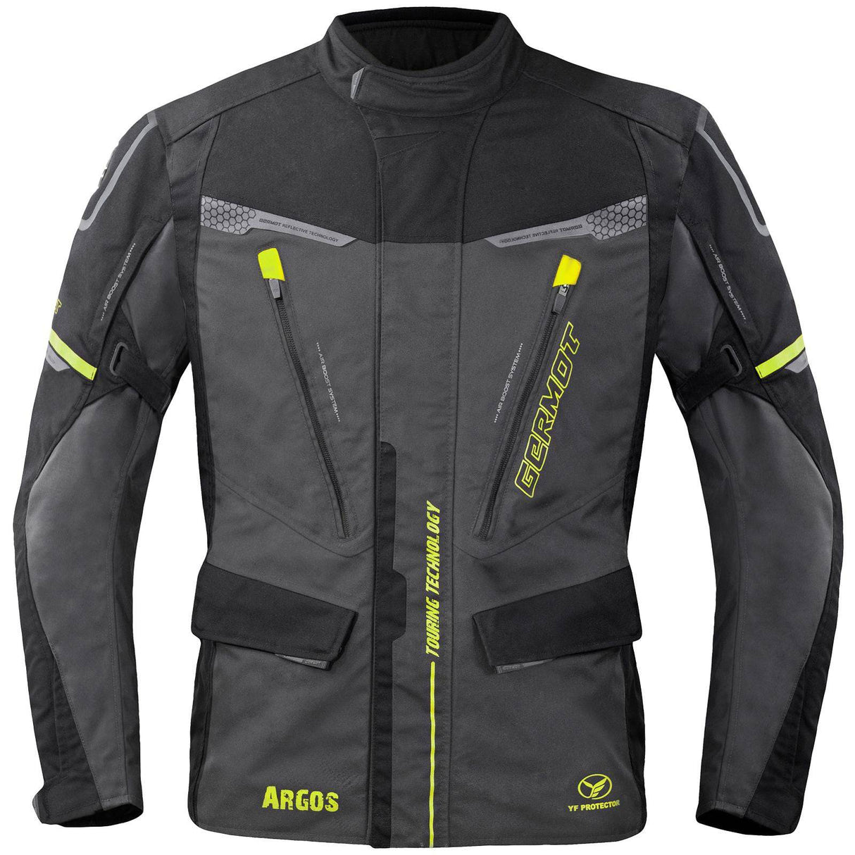 Germot Textiljacke Argos Herren, anthrazit/schwarz-gelb