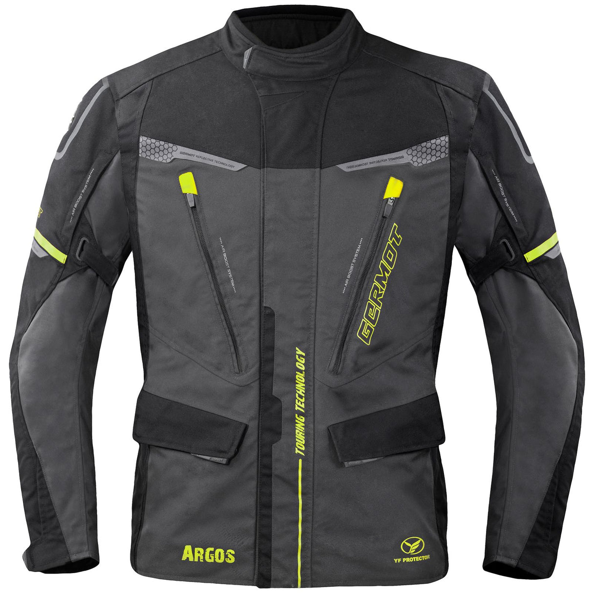 Germot Textiljacke Argos Herren, anthrazit/schwarz-gelb