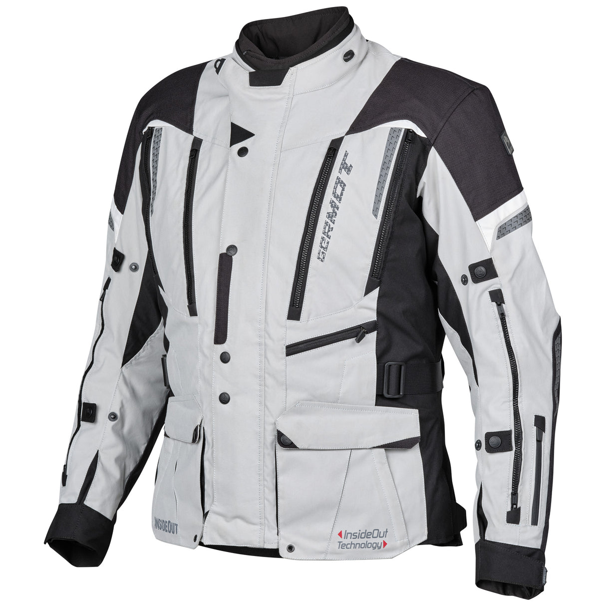 Germot Textiljacke InsideOut Herren, hellgrau/schwarz