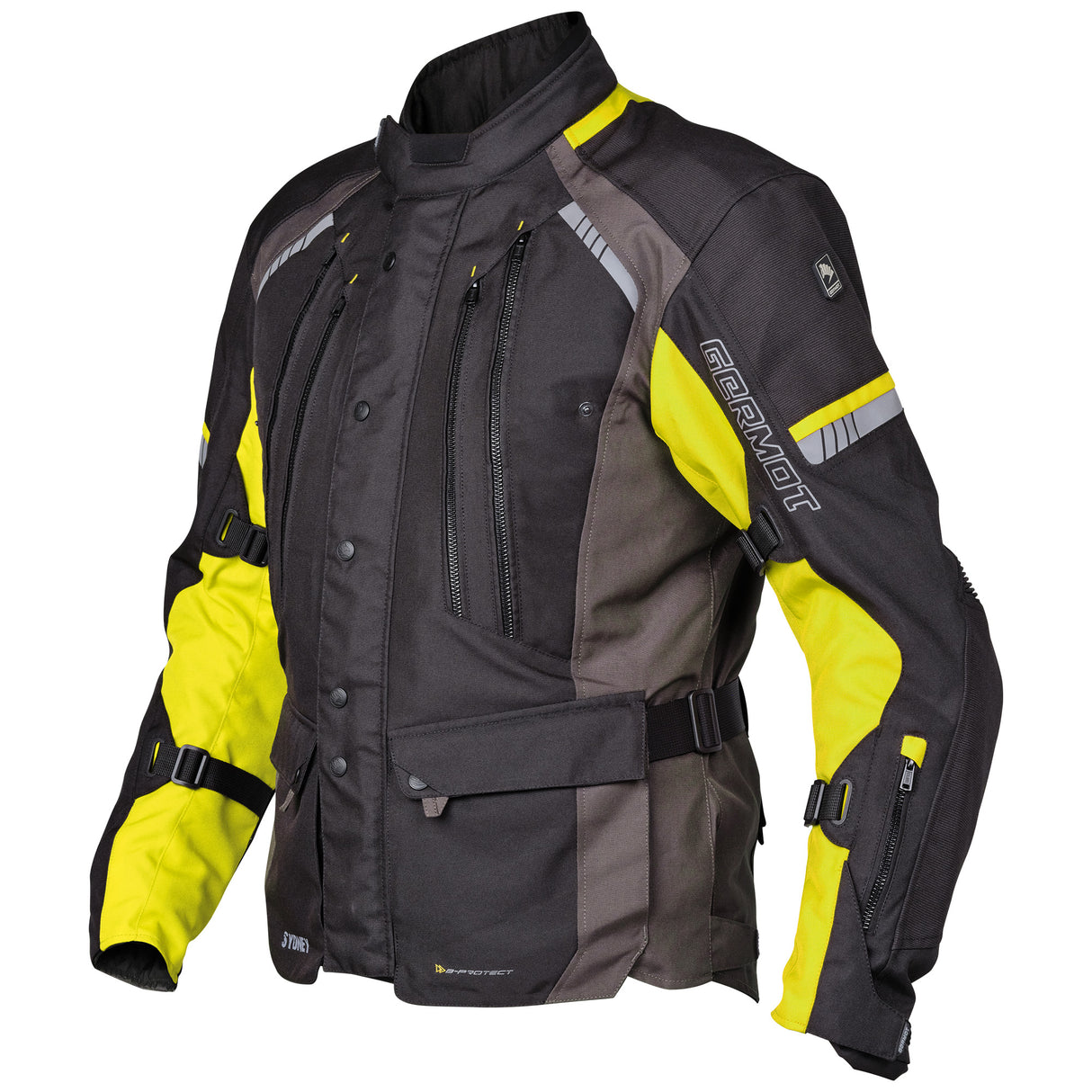 Germot Textiljacke Sydney Herren, schwarz/gelb
