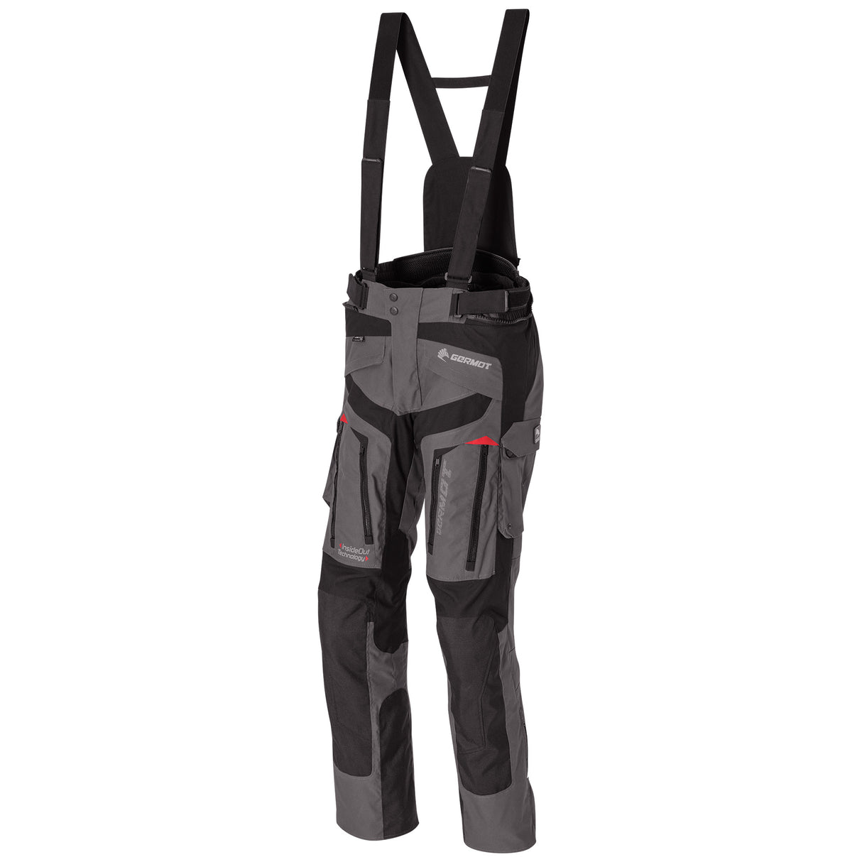 Germot Textilhose InsideOut Herren, anthrazit/rot