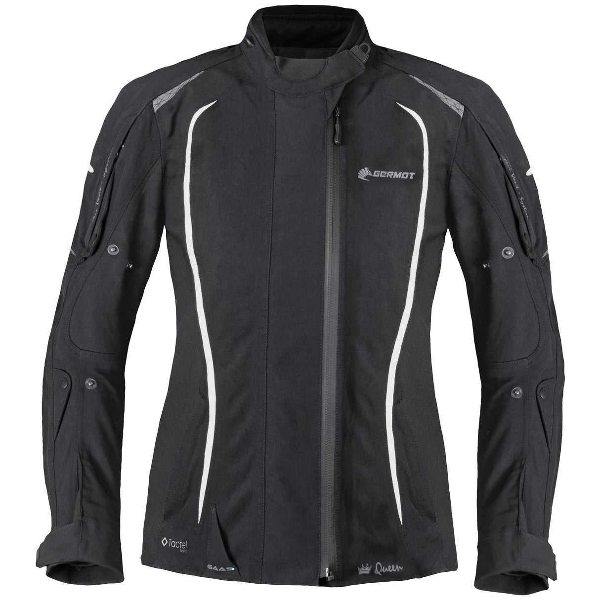Germot Textiljacke MotoQueen Damen, schwarz/weiß