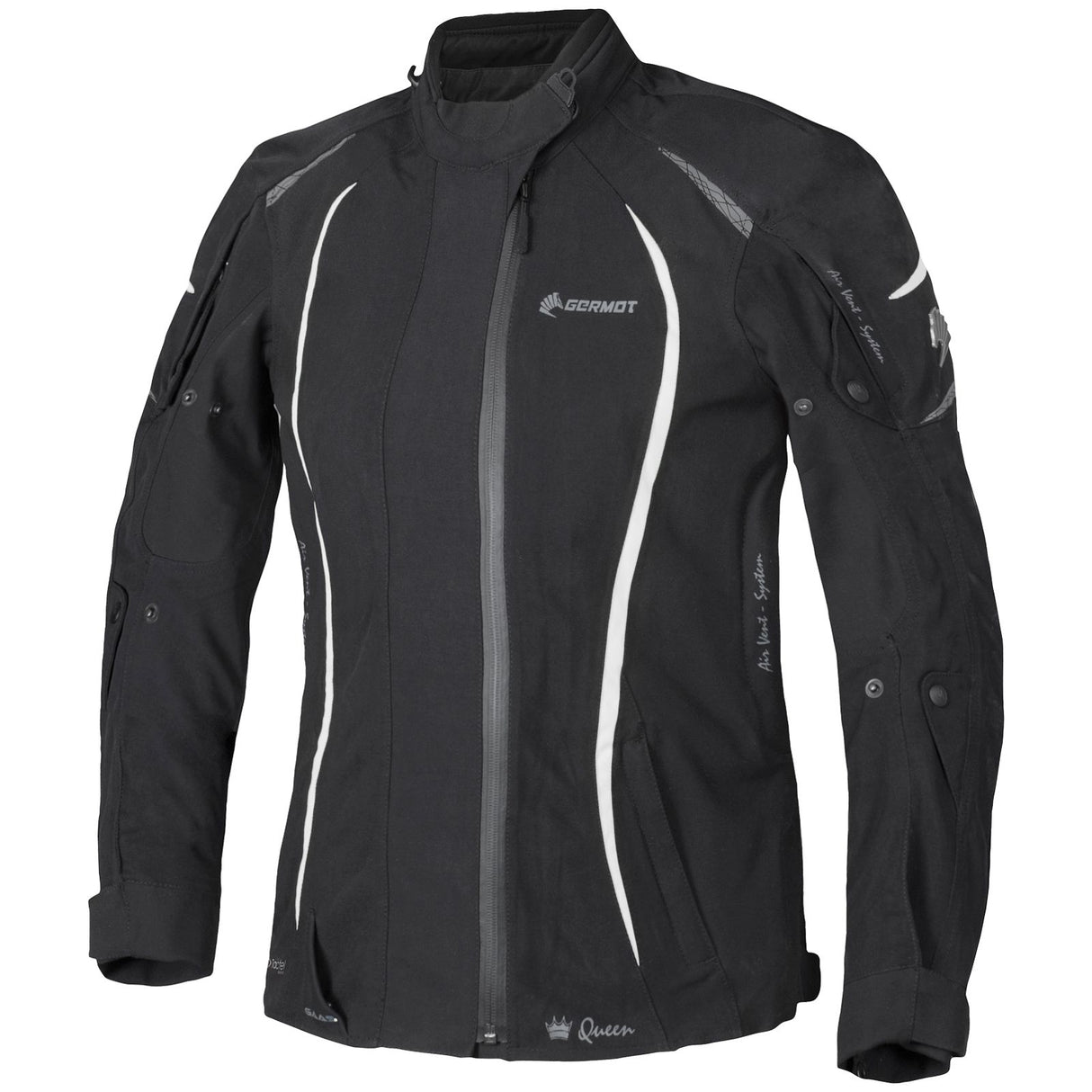 Germot Textiljacke MotoQueen Damen, schwarz/weiß