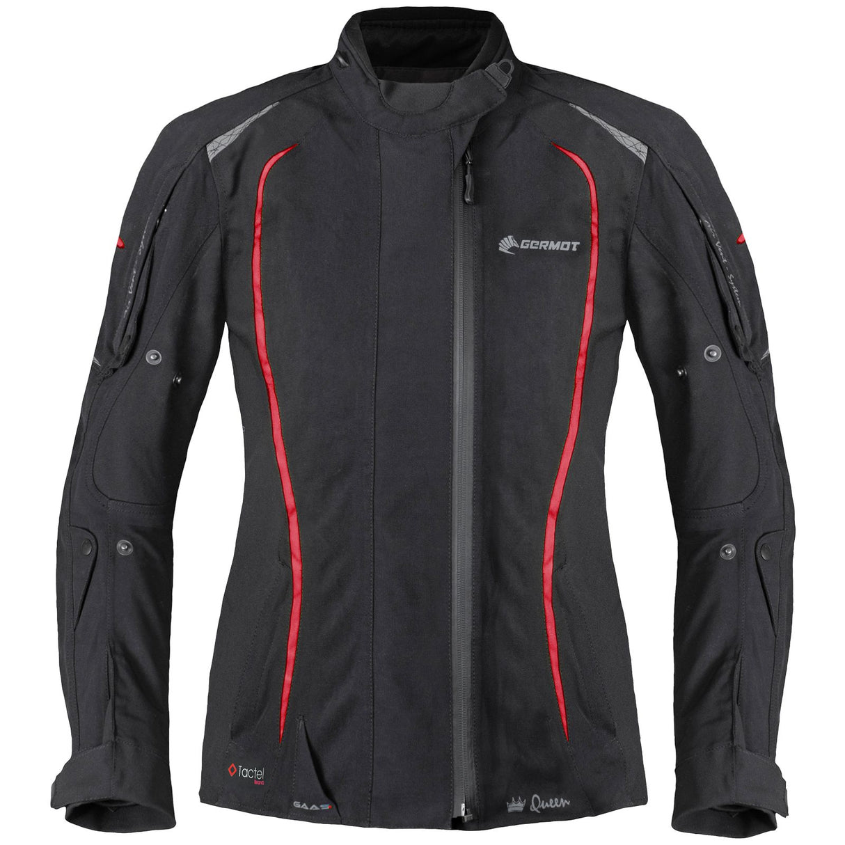 Germot Textiljacke MotoQueen Damen, schwarz/rot