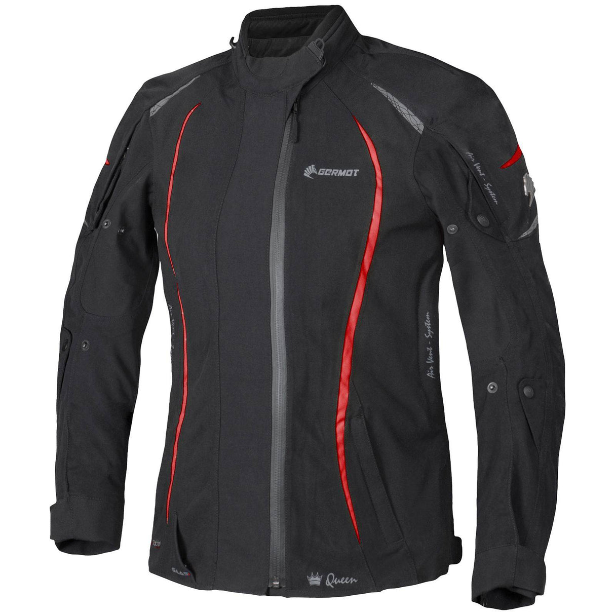Germot Textiljacke MotoQueen Damen, schwarz/rot