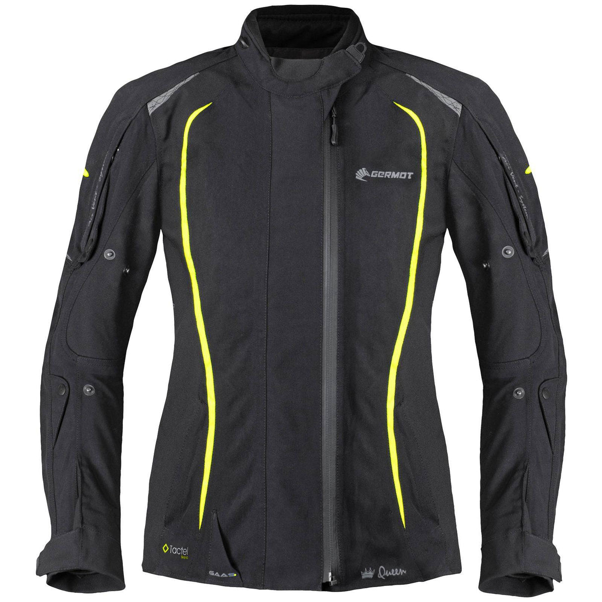 Germot Textiljacke MotoQueen Damen, schwarz/gelb