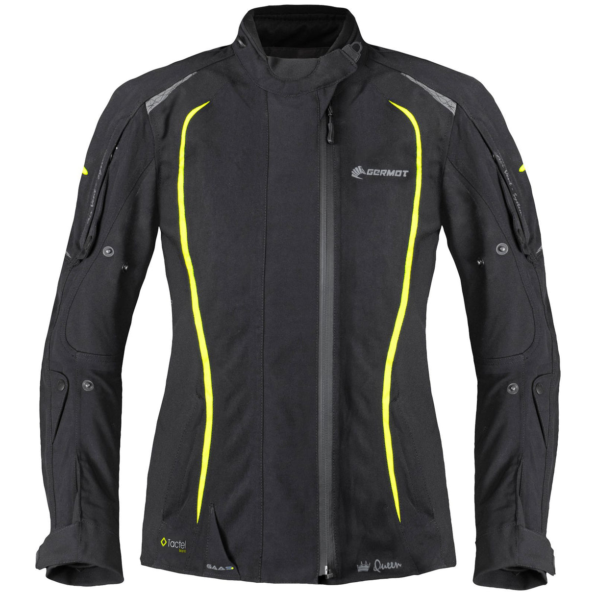 Germot Textiljacke MotoQueen Damen, schwarz/gelb