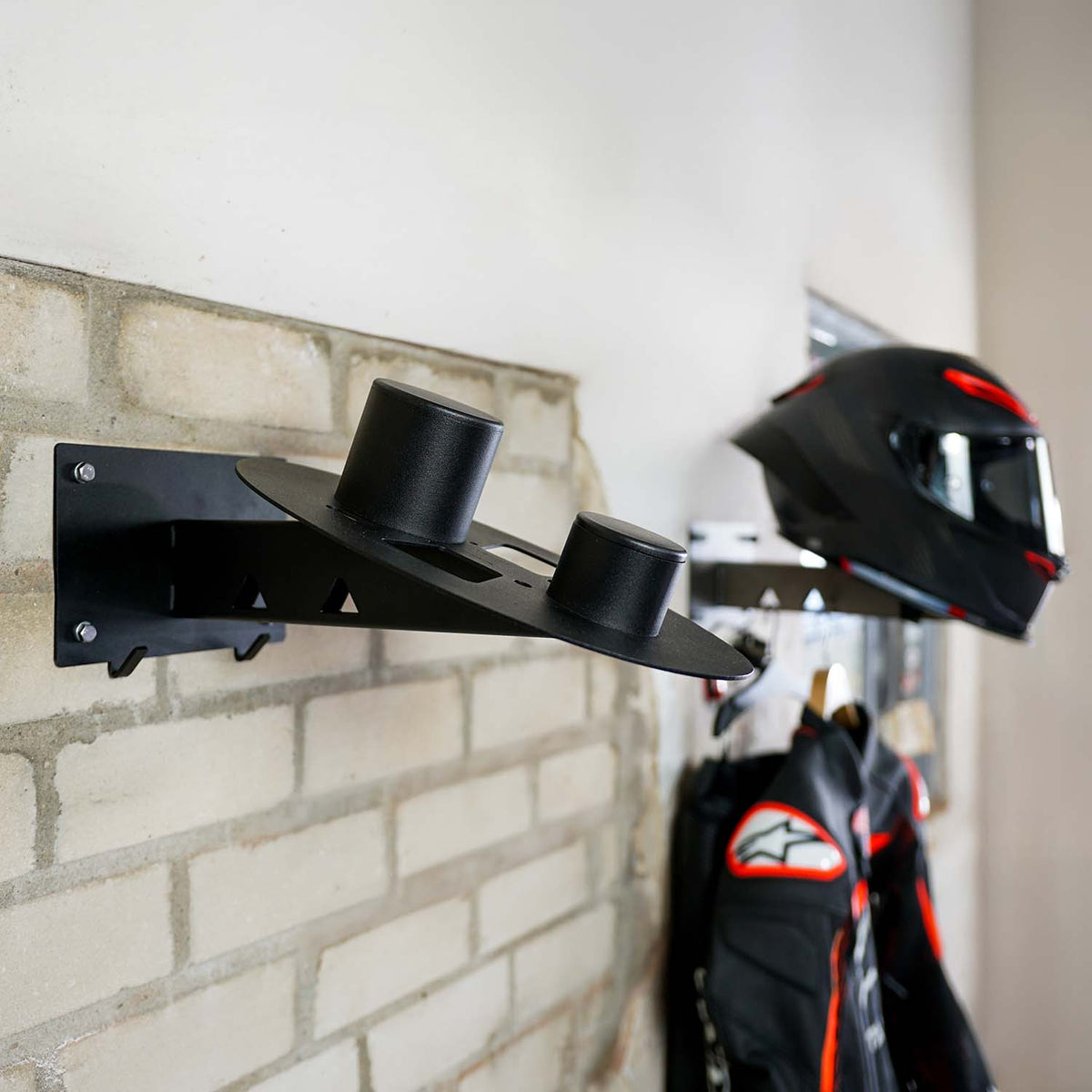 Gray Steel X5 Wandhalter für Helm und Ausrüstung Mattschwarz