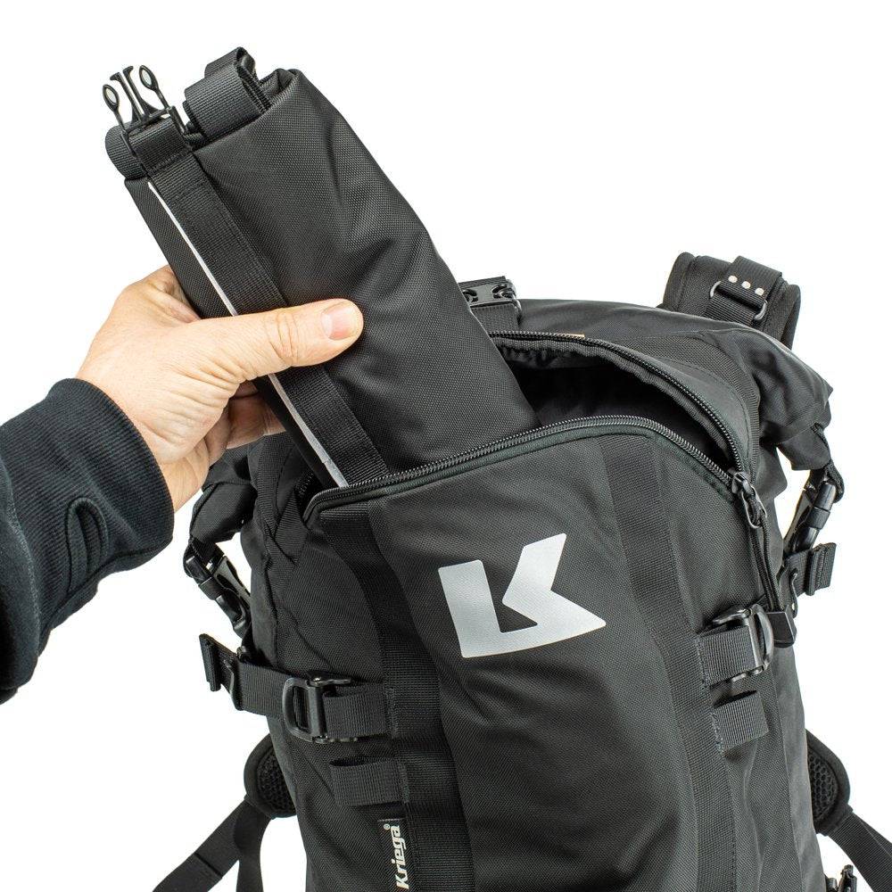 Kriega Rollpack-20 in Limette, wasserdichter Rollpack für Motorrad- oder Fahrradfahrten, mit verstellbaren Gurten und reflektierenden Elementen