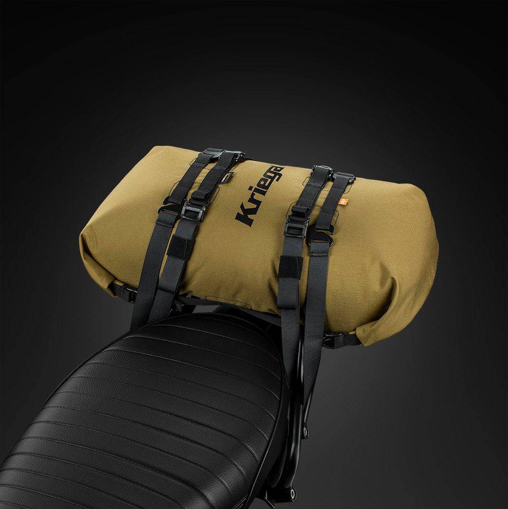 Kriega Rollpack-20 Coyote, wetterfester Rucksack mit Rollverschluss und mehreren Fächern, ideal für Outdoor- und Motorradfahrten
