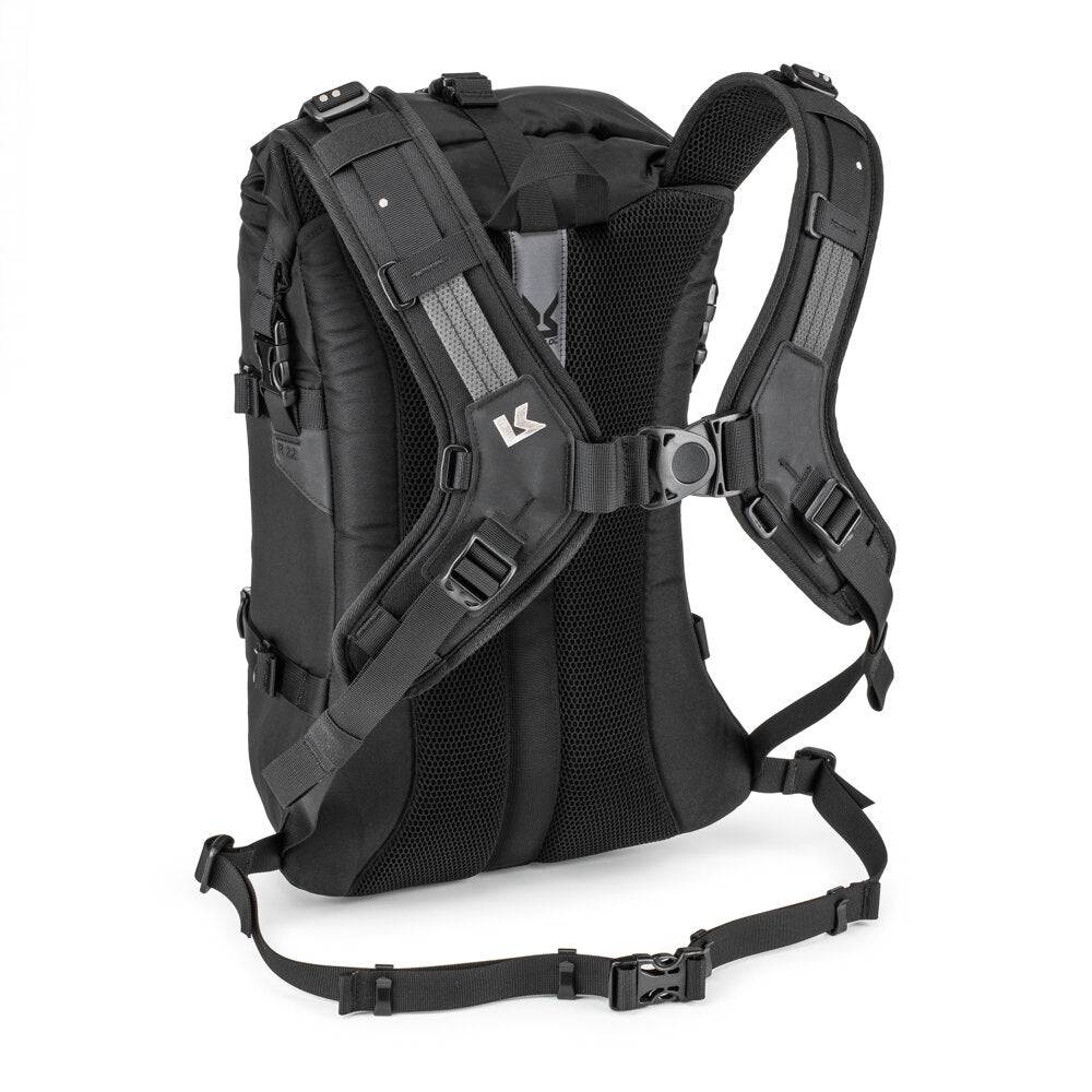 Kriega R22 Rucksack aus robustem Material mit mehreren Fächern und verstellbaren Schultergurten, ideal für unterwegs.