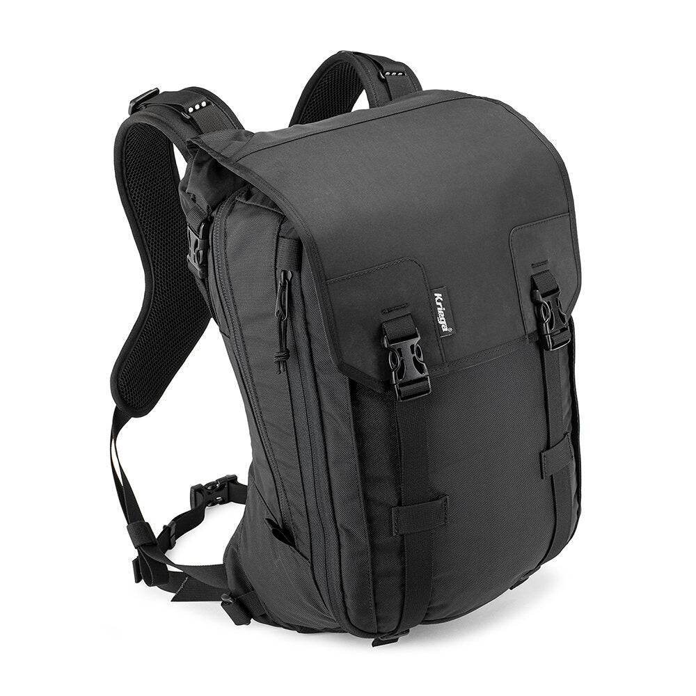 Kriega Rucksack Max 28, langlebiger Wanderrucksack mit mehreren Fächern und verstellbaren Schultergurten, in schwarz.