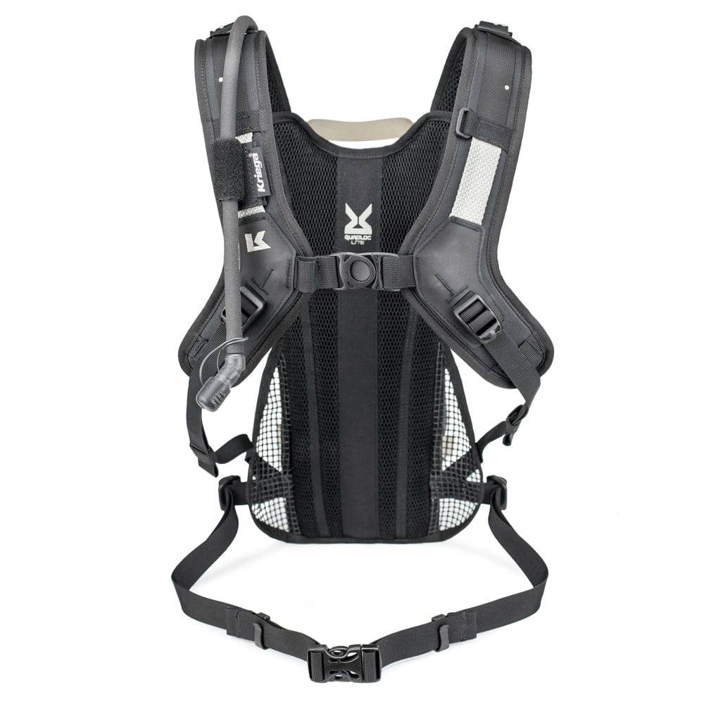 Schwarzer Kriega Hydro-3 Rucksack mit robuste Träger und Wasserabziehsystem, ideal für Outdoor- und Fahrradtouren