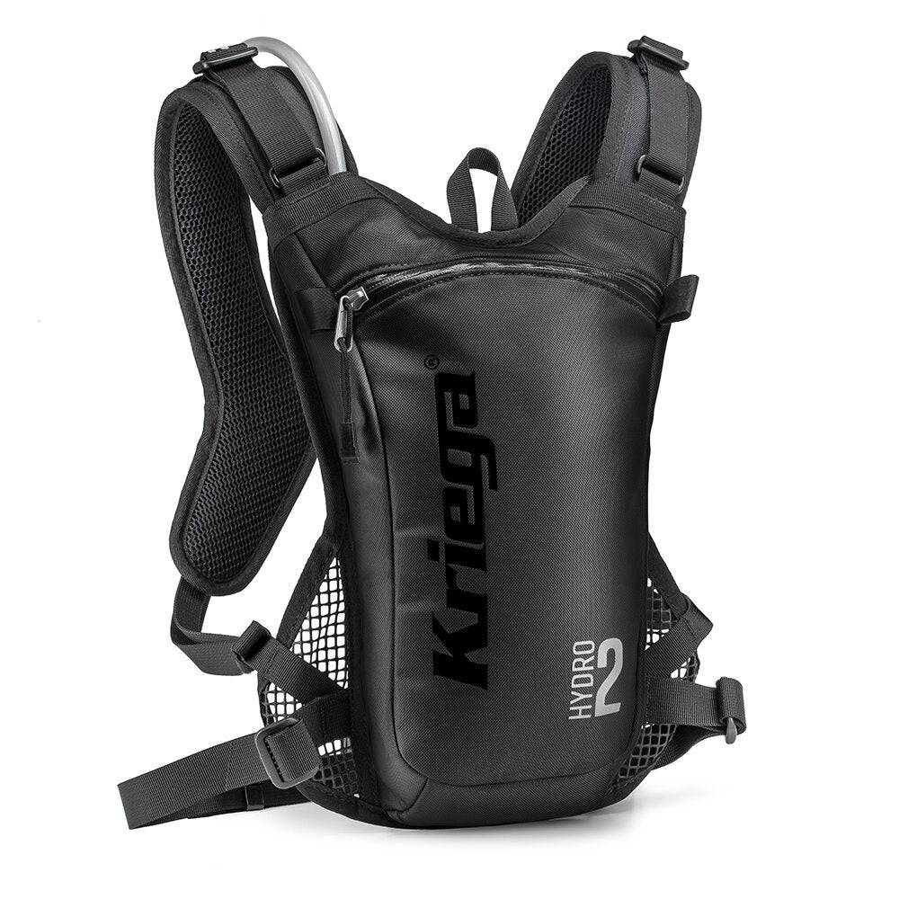 Schwarzer Kriega Hydro-2 Rucksack mit mehreren Fächern und verstellbaren Schultergurten, ideal für Outdoor und Alltag.