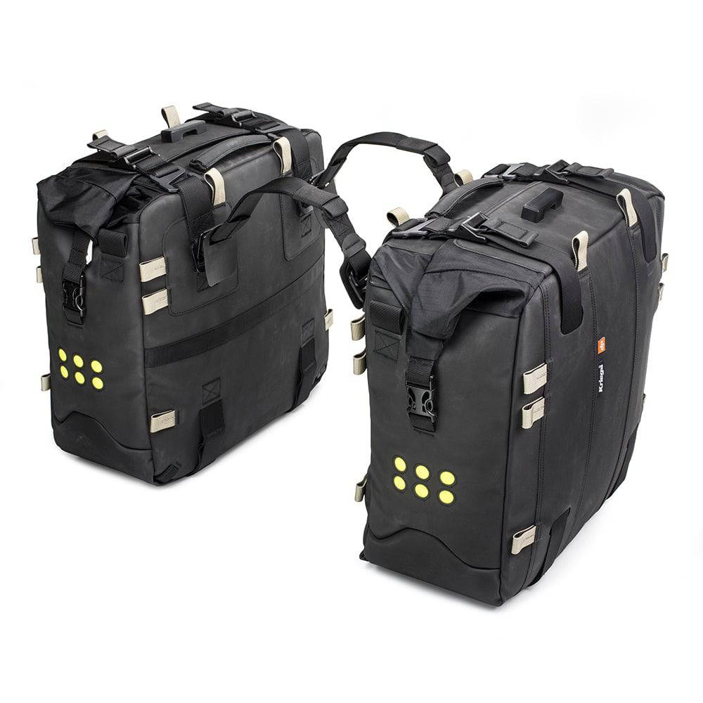 Kriega OS-32 Gepäcktasche aus robustem Material mit mehreren Fächern und Befestigungspunkten, ideal für Motorradtaschen.