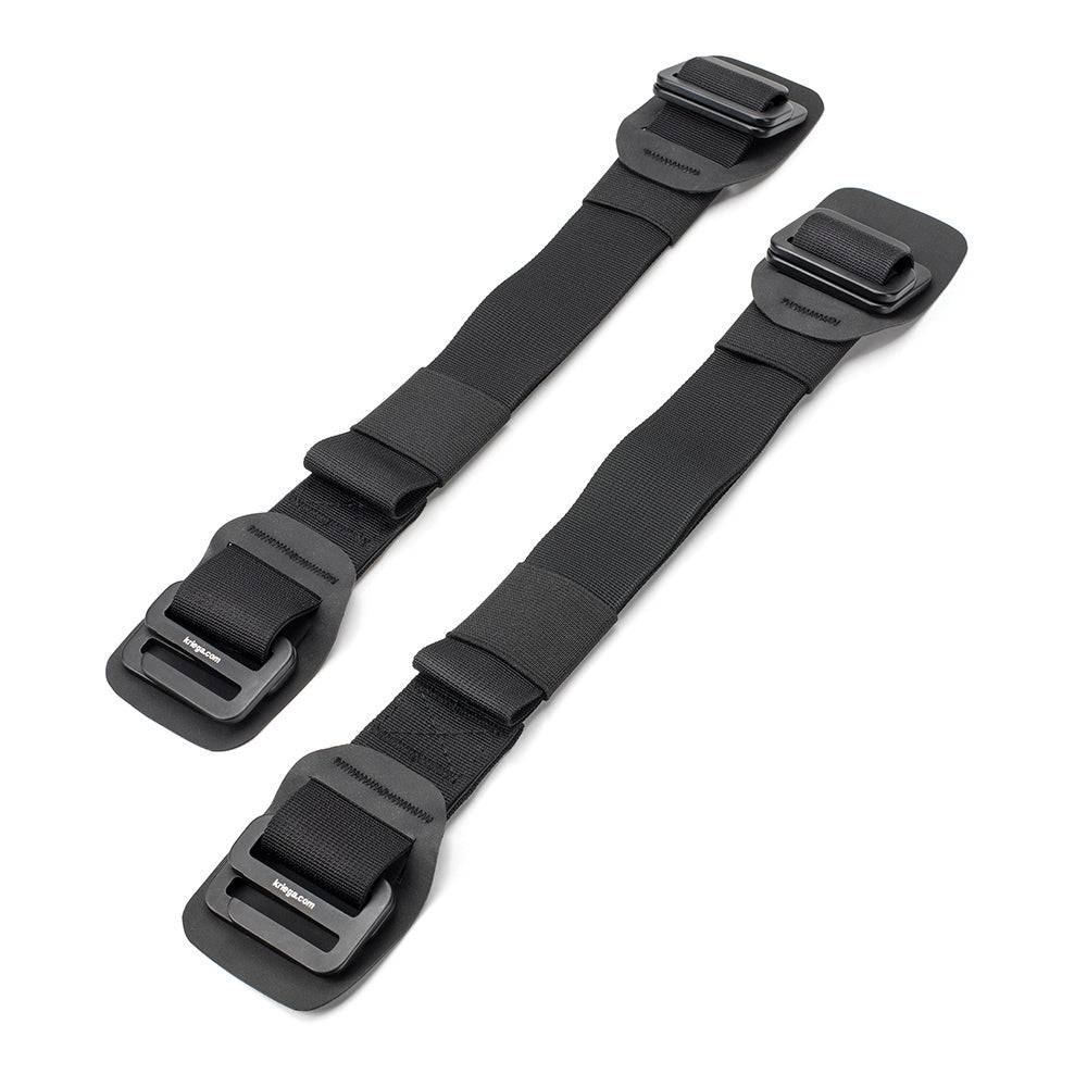 Kriega OS-Straps Befestigungsriemen für Montagekit-Taschen, robuste schwarze Riemen zur sicheren Befestigung am Motorrad.