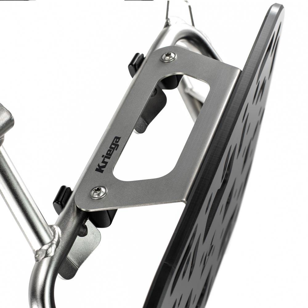 Kriega OS-Halteplatten-Adapter für BMW GS, Montagekit für Taschen, schwarzes Befestigungsset für Motorrad.