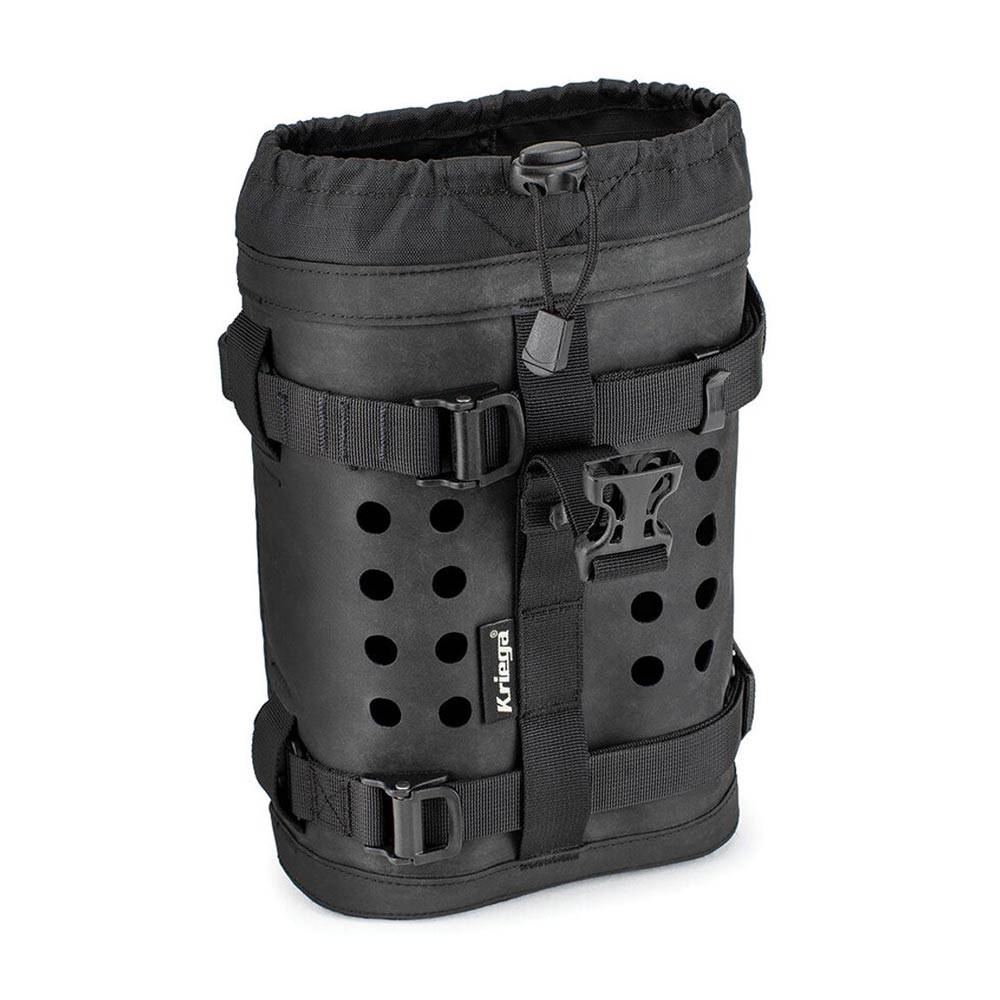 Kriega OS-Bottle Montagekit-Tasche, langlebige schwarze Befestigungstasche für Wasserflaschen, passend für Trekking- und Fahrradrucksäcke