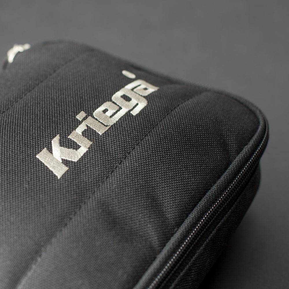 Kriega Organizer Tasche, schwarze Tasche aus robustem Material, mit mehreren Fächern und Reißverschlüssen, für Motorrad- oder Fahrrad-Equipment