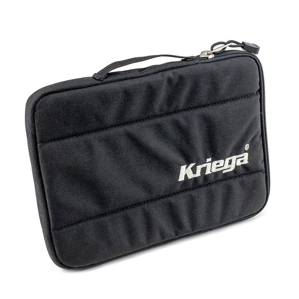 Kriega Tablet Tasche für Tablets bis 10 Zoll, schwarze Tasche aus strapazierfähigem Material mit Reißverschluss.