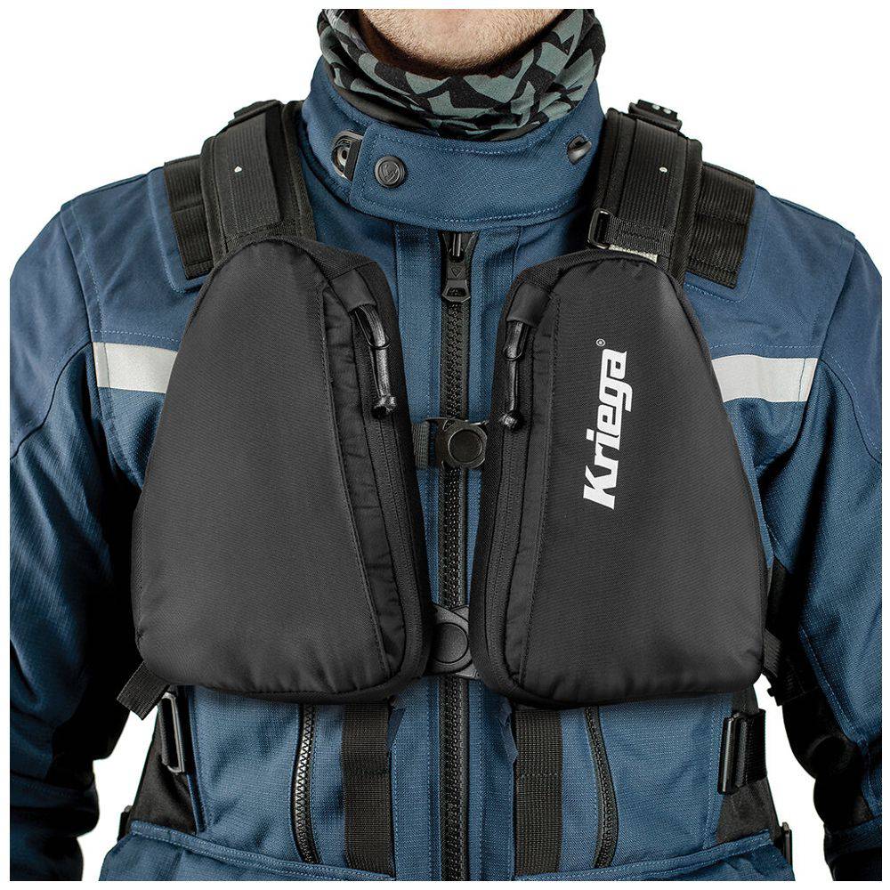 Kriega Trail Pockets Taschen aus robustem Material mit mehreren Fächern, ideal für Outdoor- und Fahrradabenteuer.