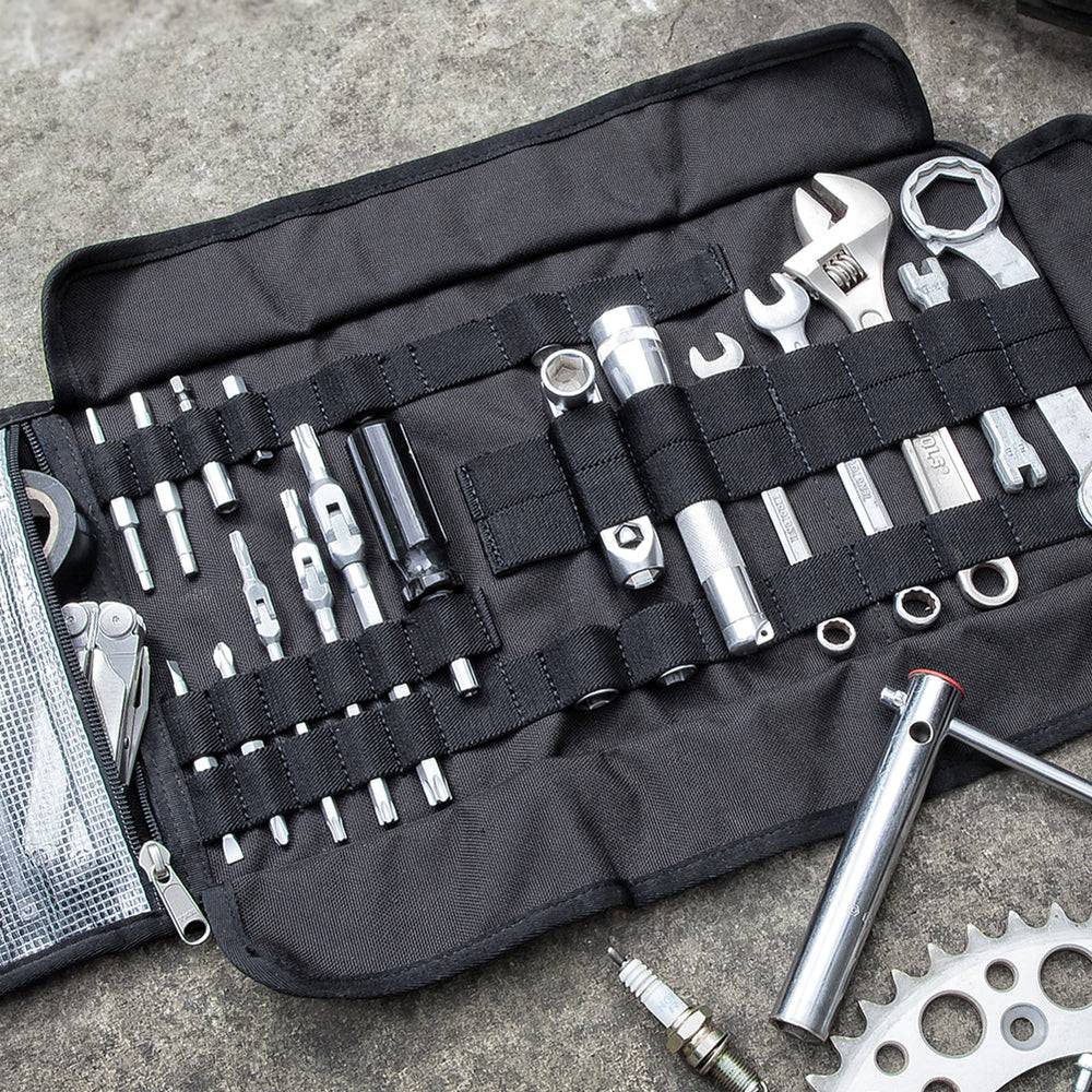 Kriega Werkzeugrolle aus robustem Material, ideal für Tools und Zubehör, ohne Inhalte, kompakte Werkzeug-Tasche für unterwegs