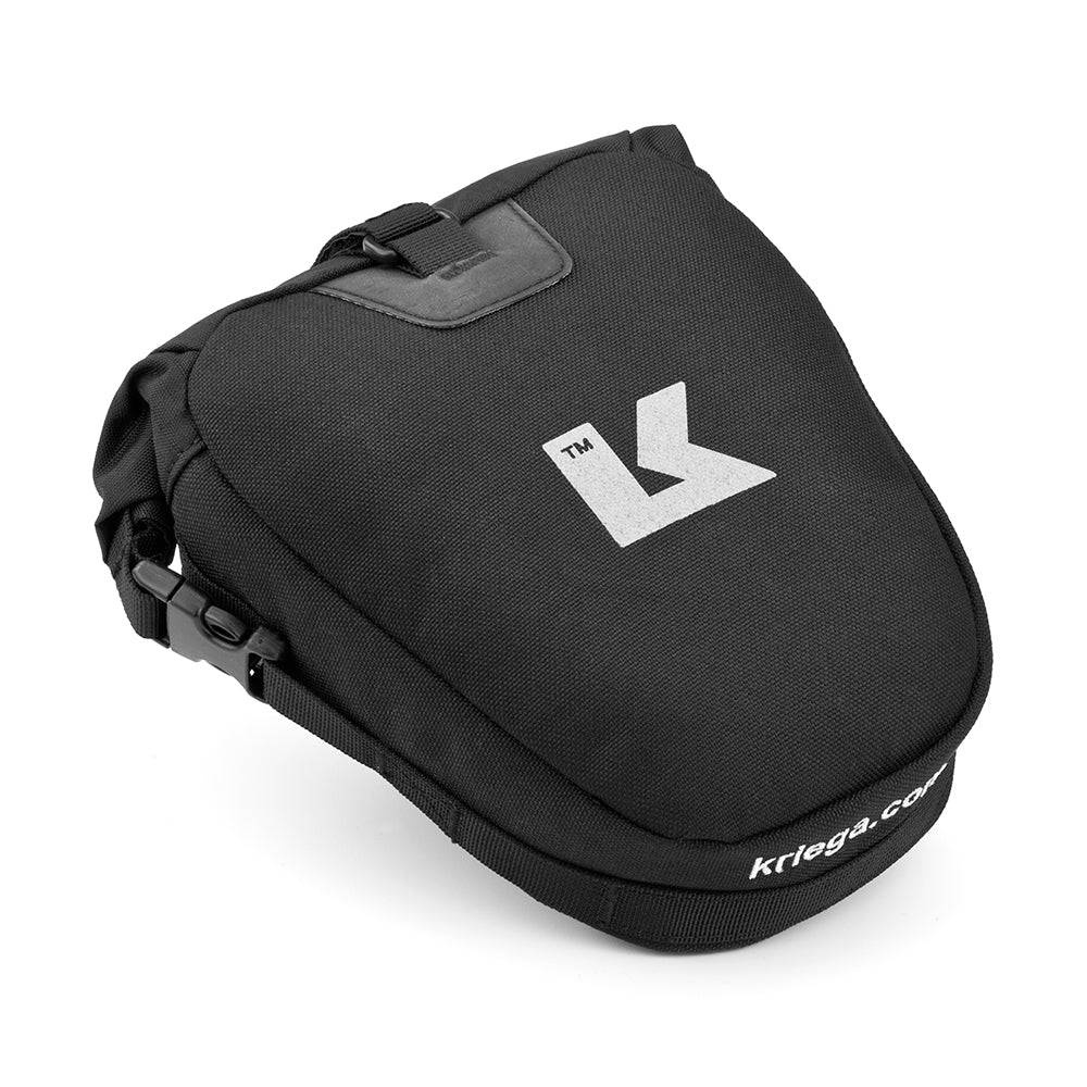 Kriega Rally Pack Hecktasche, wasserdichte Taschen für Motorräder, mit mehreren Fächern und reflektierenden Elementen.