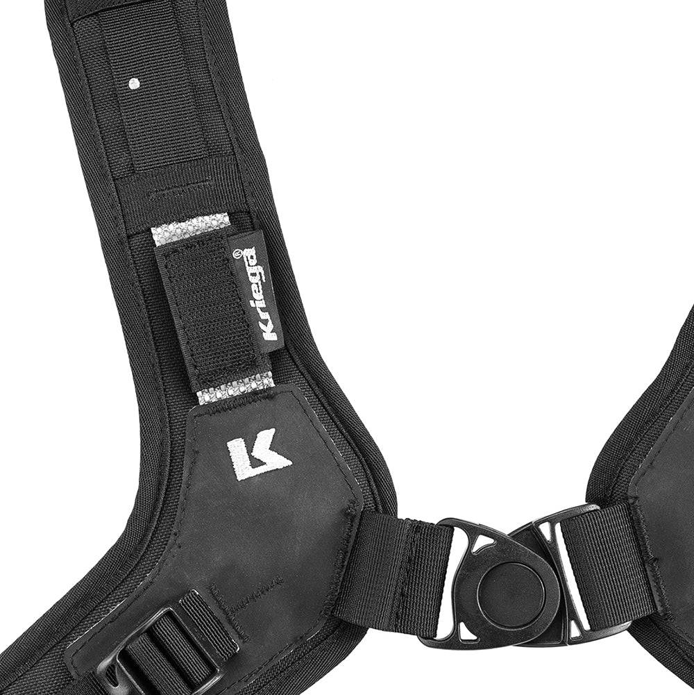 Kriega Klettverschluss-Set für Hydro TL10, Hydro3, R15, R20, Ersatzteil-Taschen, schwarze Befestigungsschlaufen.