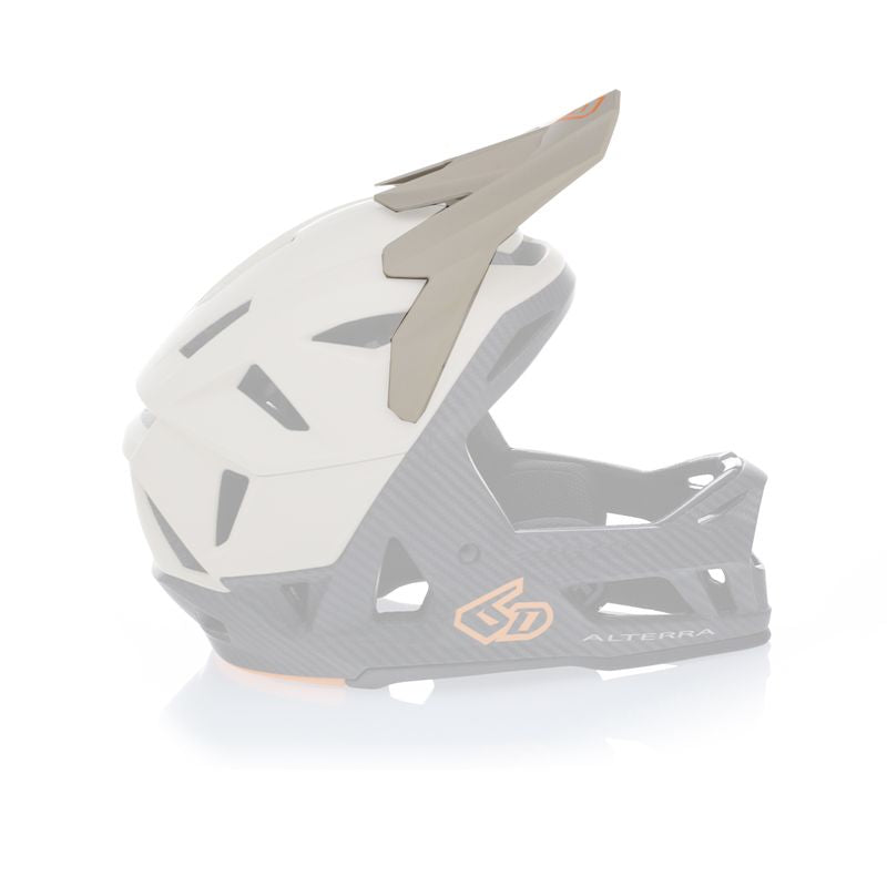 Sandfarbenes 6D Alterra Visier Ersatzvisier für MTB Fahrradhelm, schmutzabweisend und robust, passt perfekt für 6D Helme.