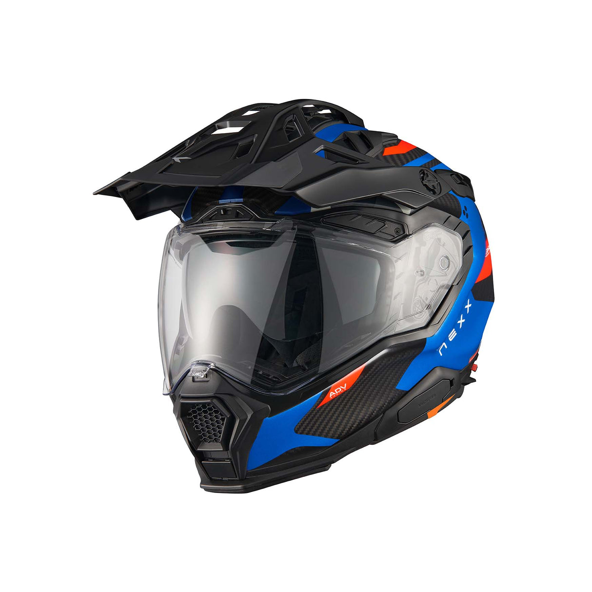 NEXX Helm X.WED3 KEYO CARBON Blau.Rot Matt