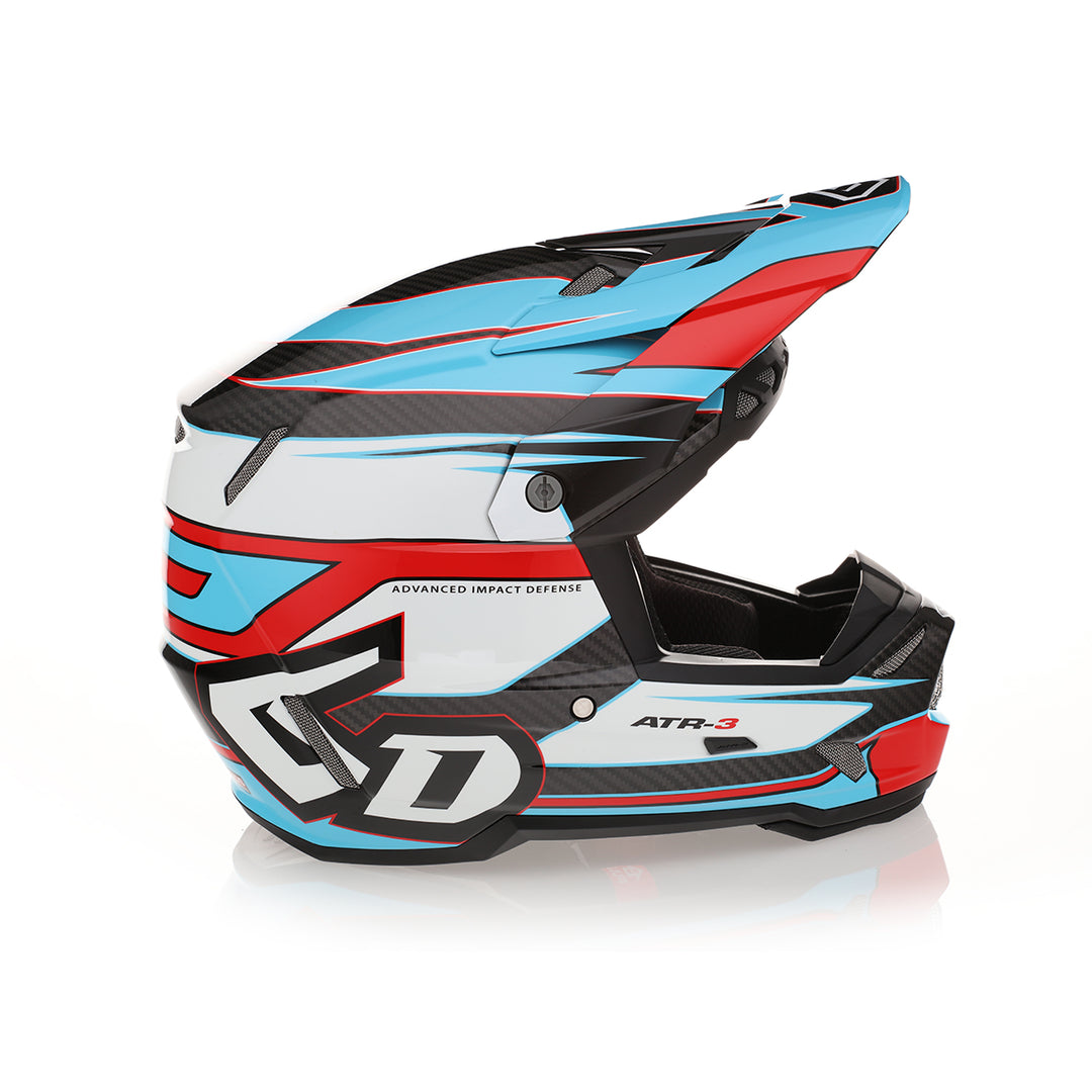 6D ATR-3 Helm Hyper Rot/Cyan FIM