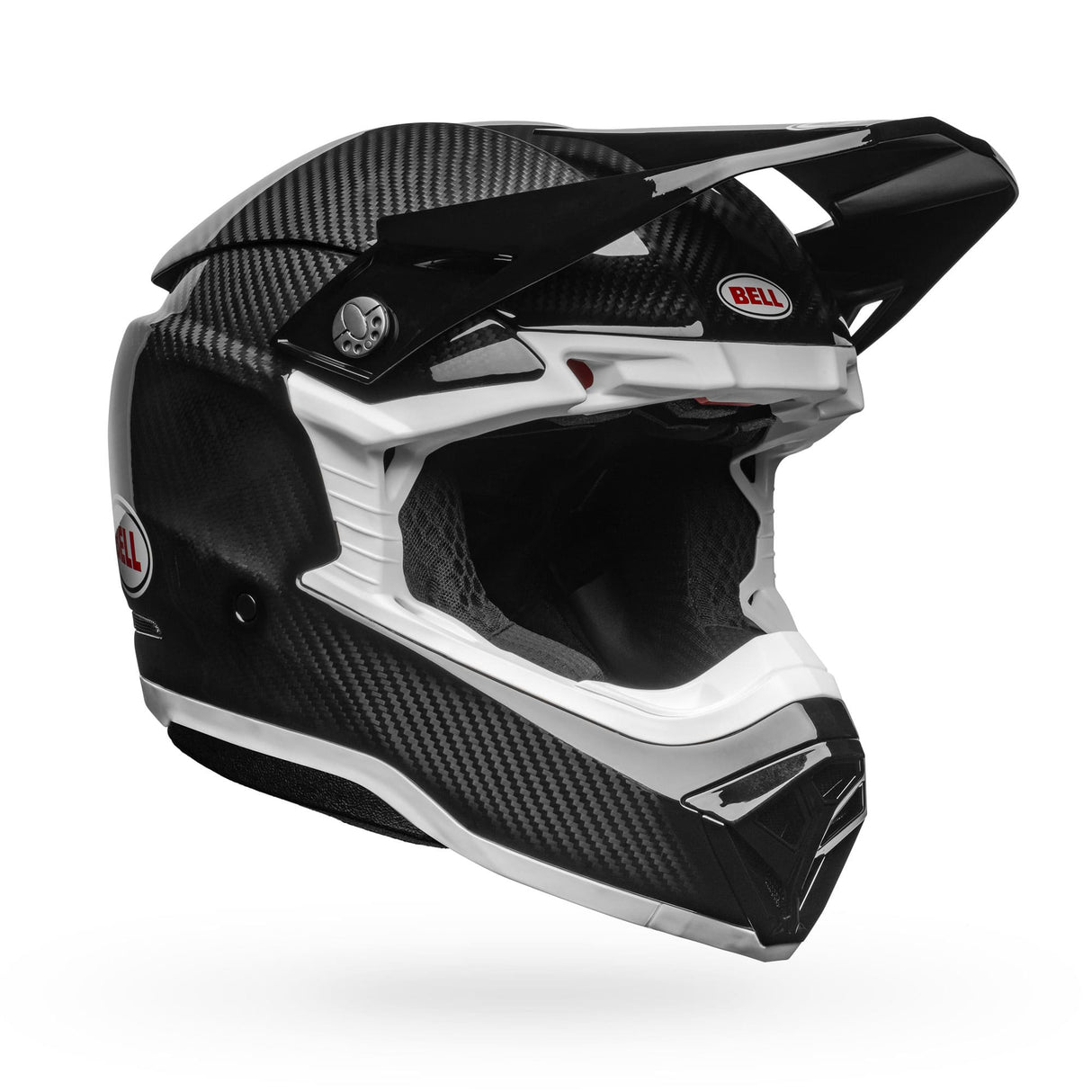 Bell Moto-10 Spherical Gloss Schwarz/Weiß Motocrosshelm