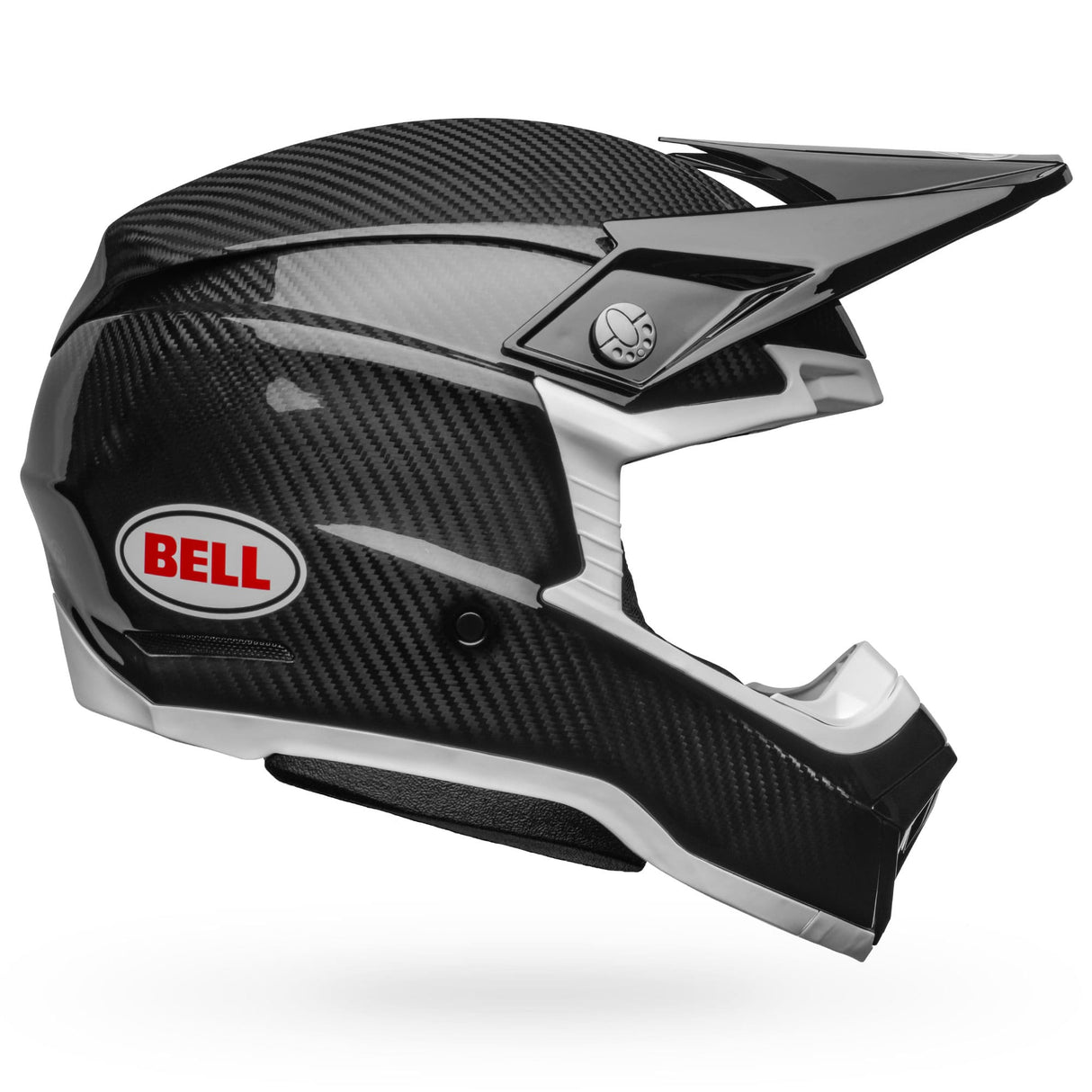 Bell Moto-10 Spherical Gloss Schwarz/Weiß Motocrosshelm