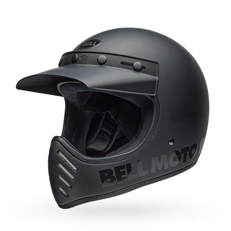 Bell Moto-3 Classic Mattschwarz Motocrosshelm