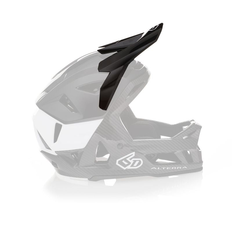 Schwarzes und weißes Ersatzvisier für 6D MTB Fahrradhelm, Schutzvisier für verbesserten Schutz und Komfort beim Radfahren.