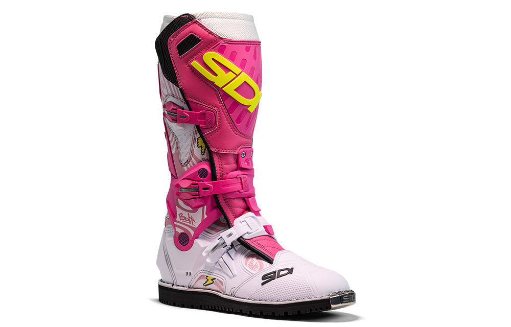 Sidi Crossair HD Billy Bolt Special Edition Motocross Stiefel Weiß-Rosa