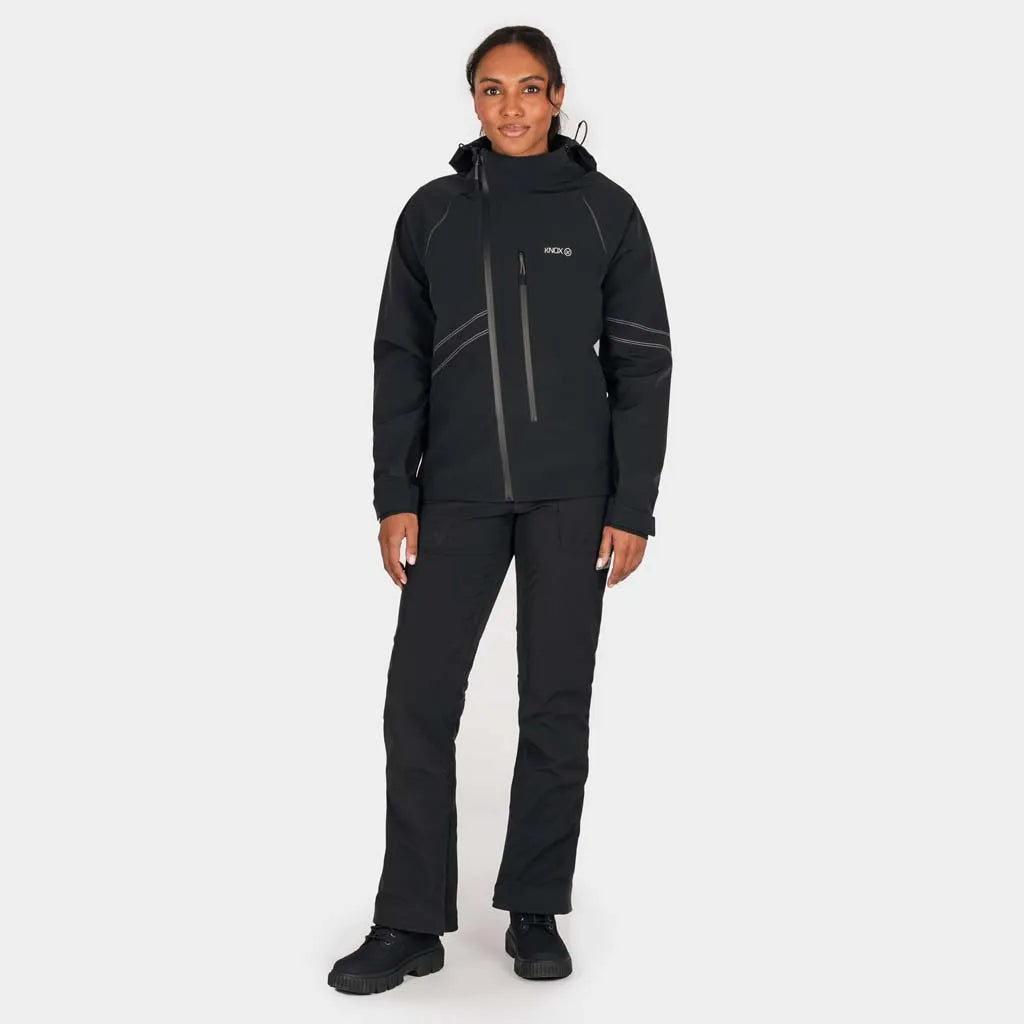KNOX Impass Damen Motorrad-Regenjacke Smoke Blau