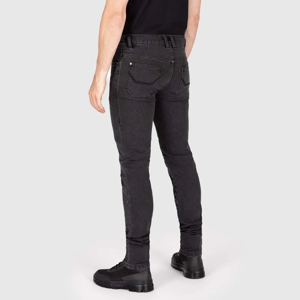 KNOX Colton Schmal Gealtert Herren Motorradjeans Schwarz/Rust