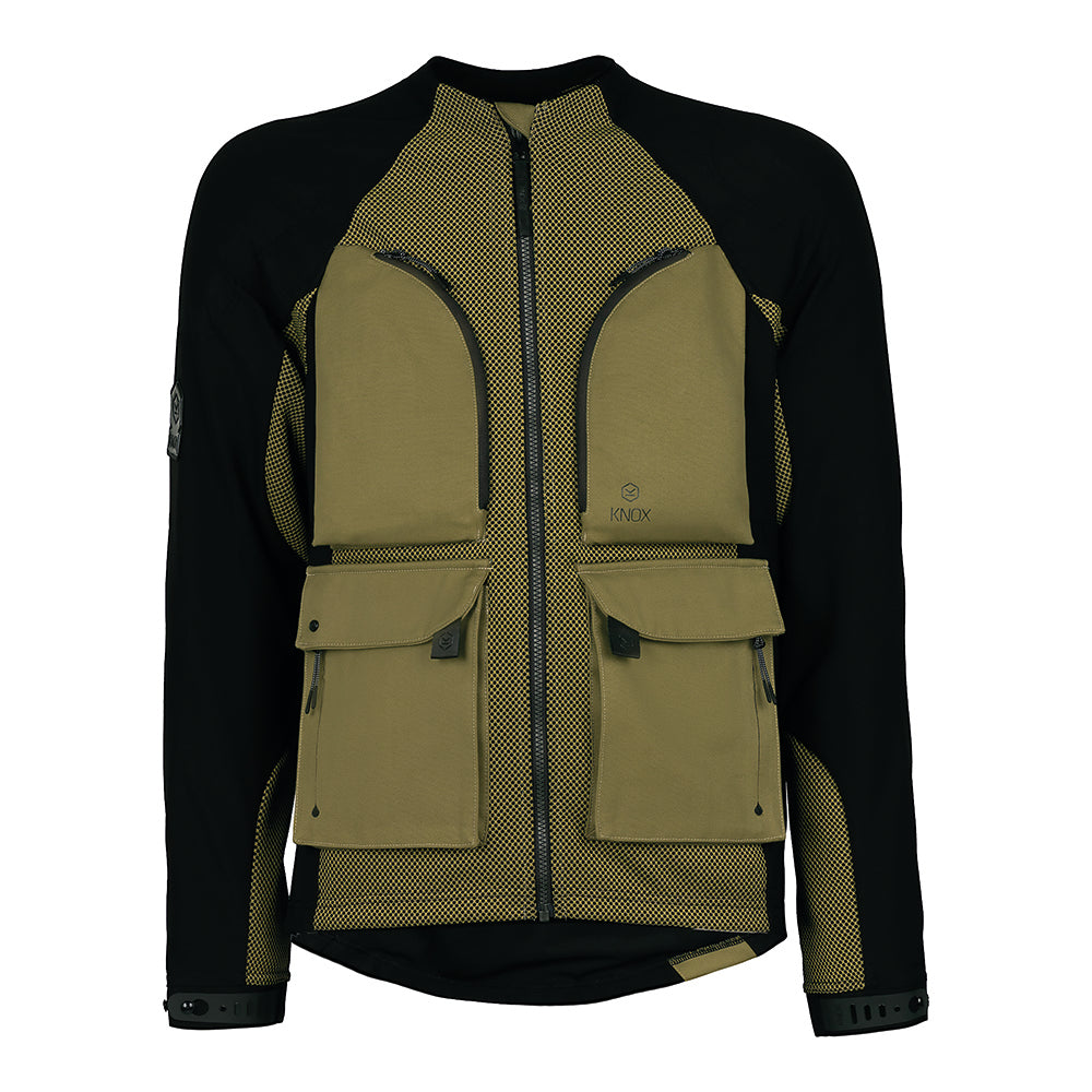 KNOX Tor Sage Überjacke Herren Motorrad-Adventurejacke Salbeigrün