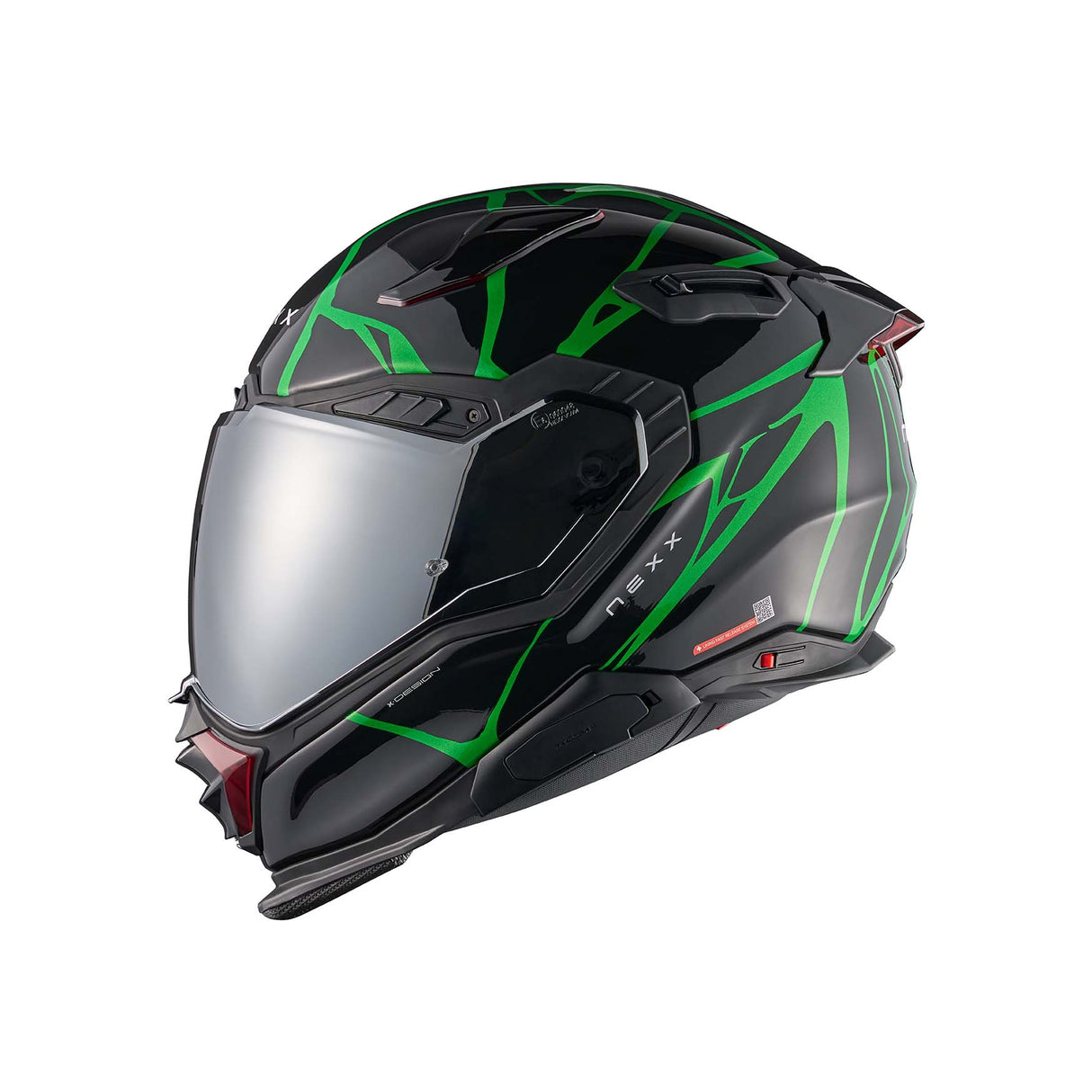 NEXX Helm X.WST3 B-SIDE CARBON Schwarz-Grün