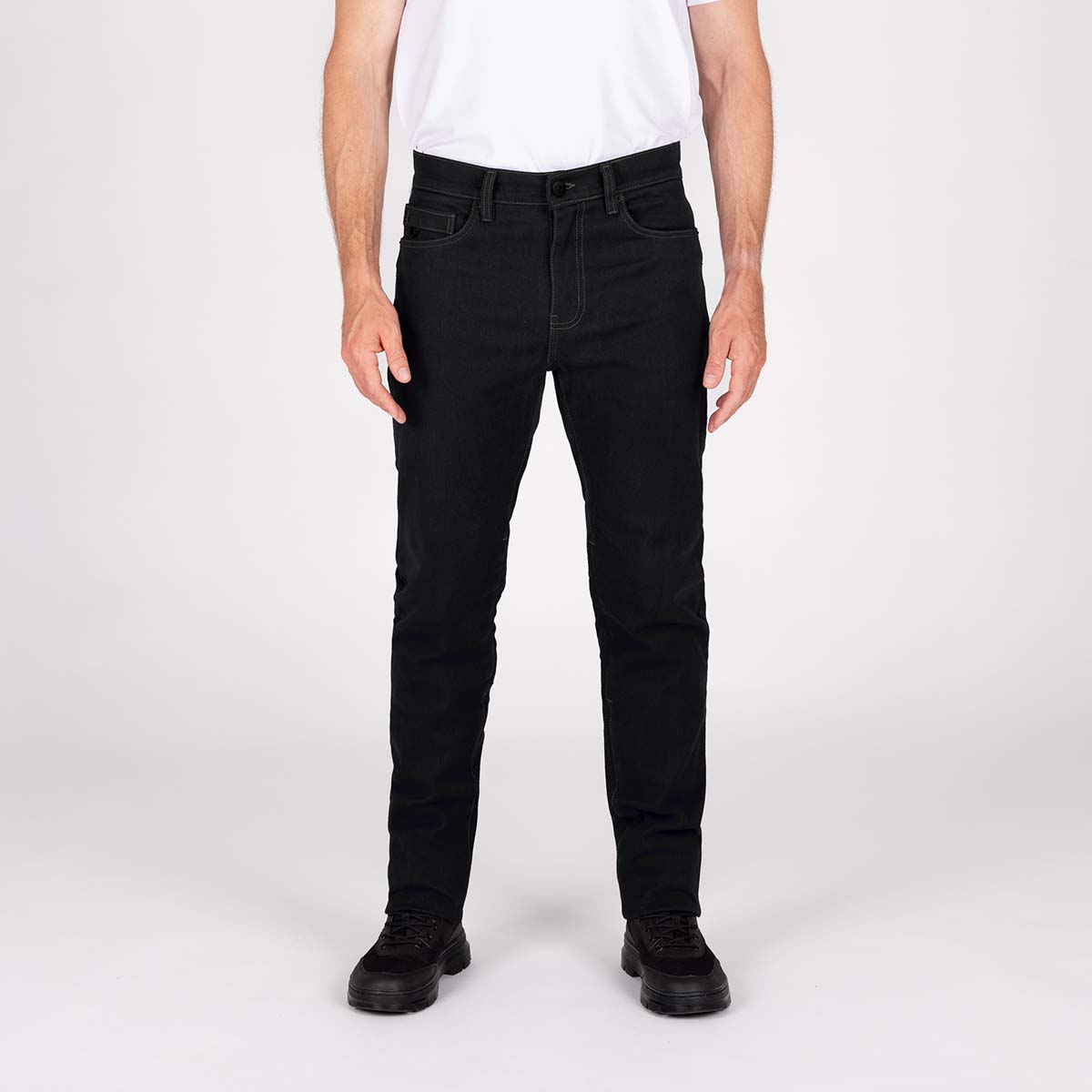 KNOX Shield MK2 Klassisch Kurz Herren Motorradjeans Schwarz