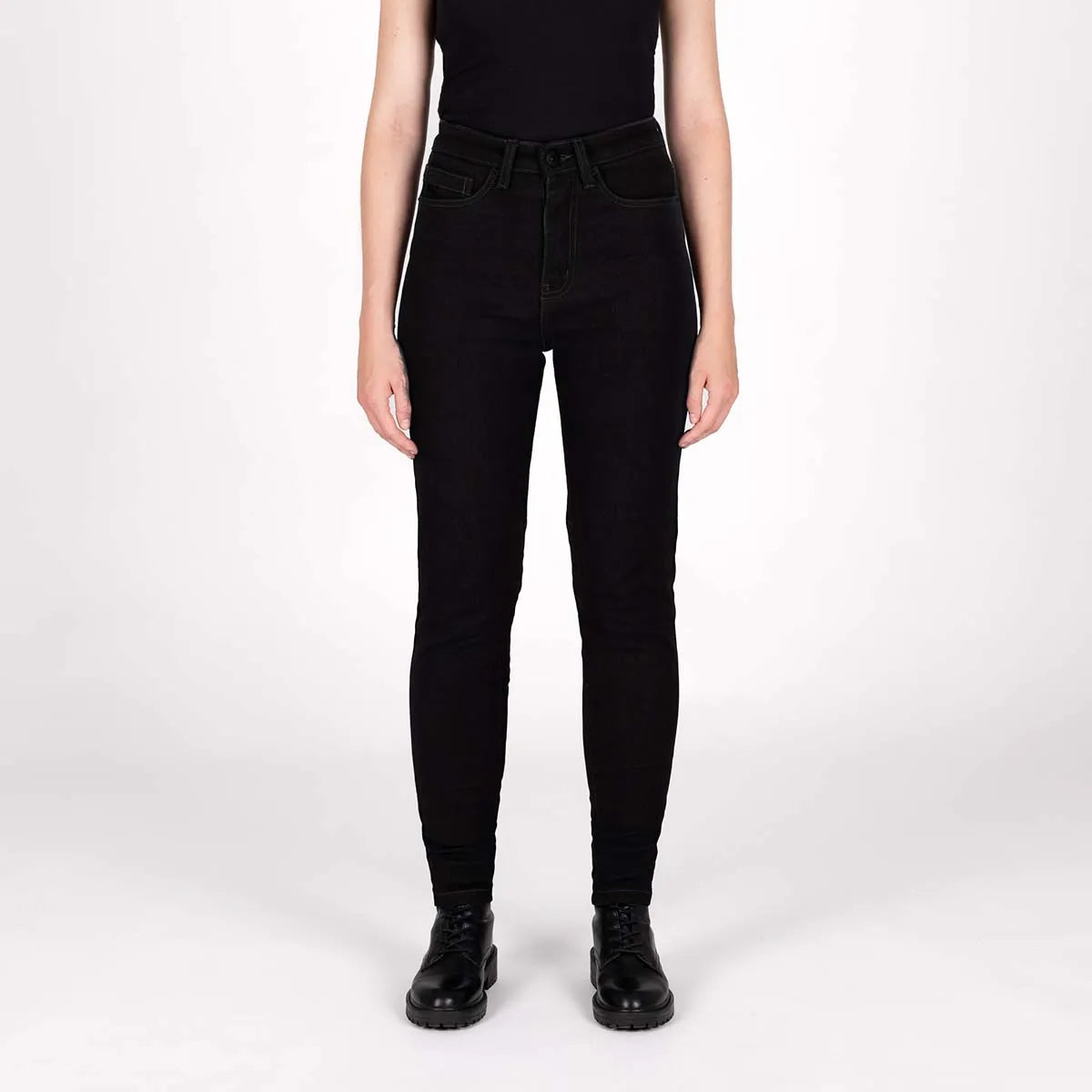 KNOX Shield MK2 Klassisch Damen Motorradjeans Schwarz