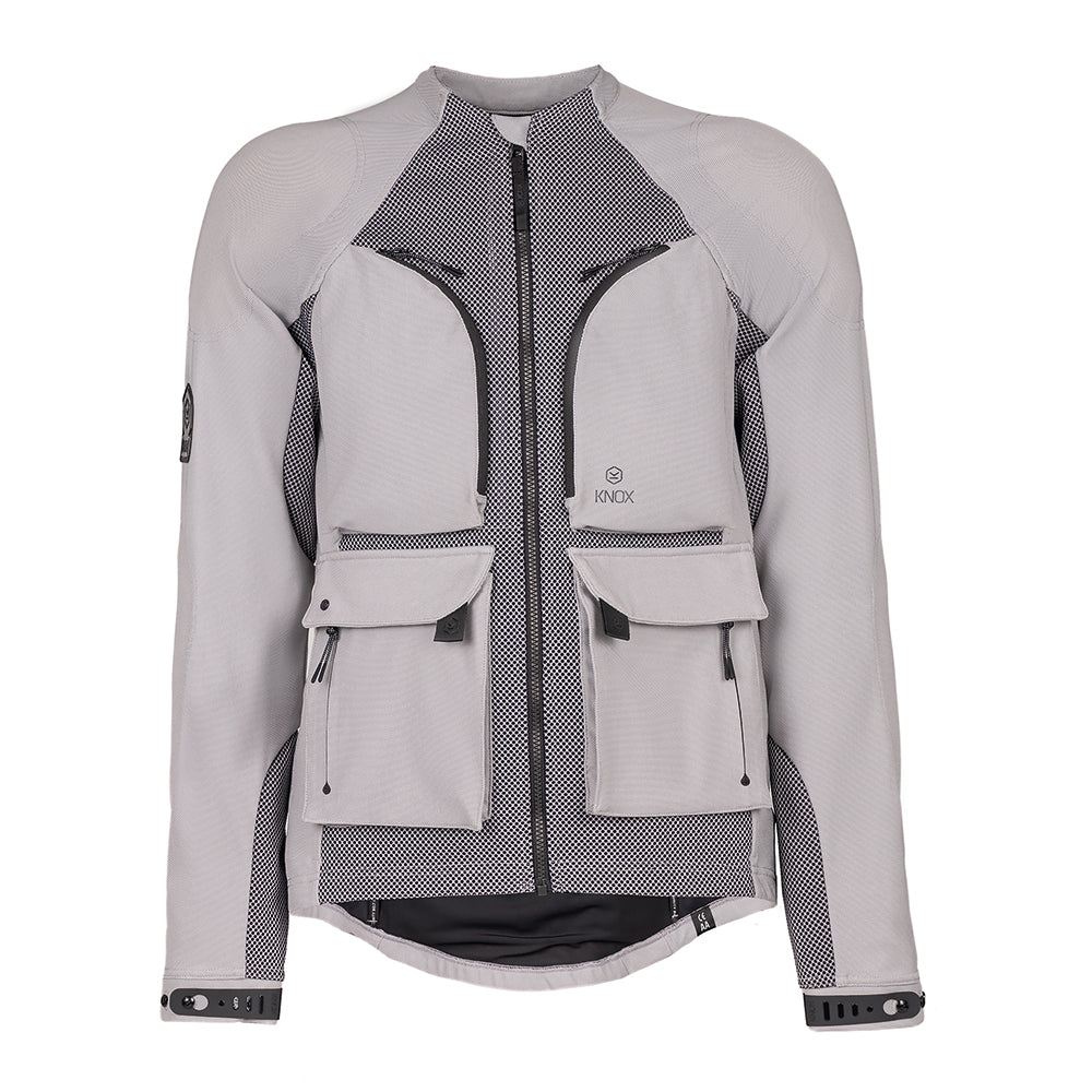 KNOX Tor inkl. Überjacke Herren Motorrad-Adventurejacke Hellgrau
