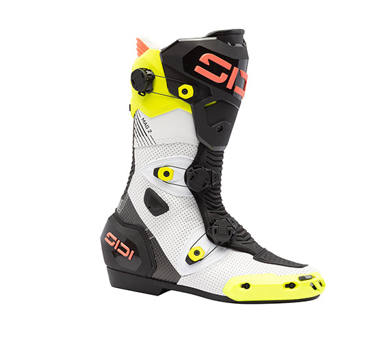 Sidi MAG 2 AIR Motorradstiefel Gelb Fluor Koralle Fluor