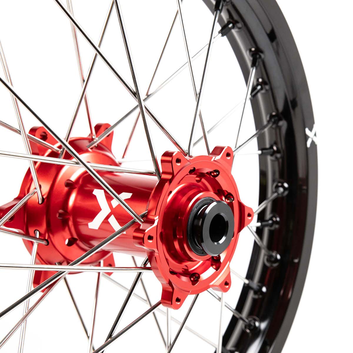 X-Grip Felgen-Set V3 21"/19" Schwarz-Rot für KTM/HQV 23- / GasGas 24-