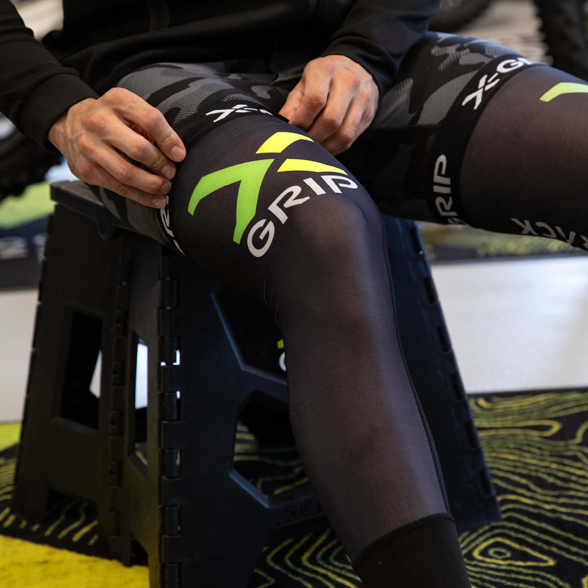 X-Grip Knieorthesen-Socken Schwarz