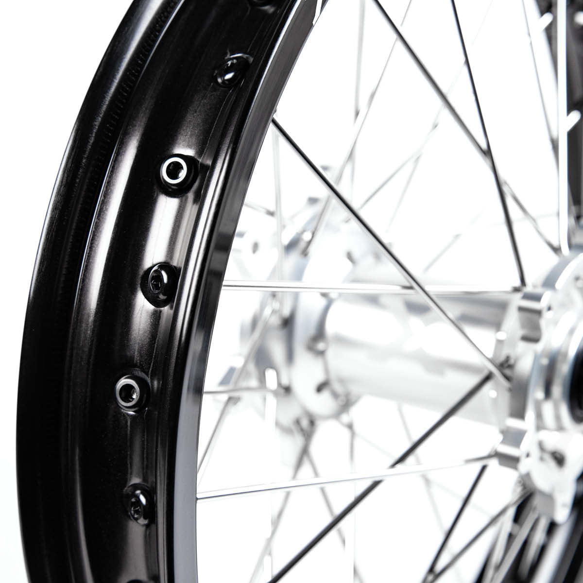 X-Grip Felgen-Set V3 21"/18" Schwarz-Silber für KTM/HQV 23- / GasGas 24-