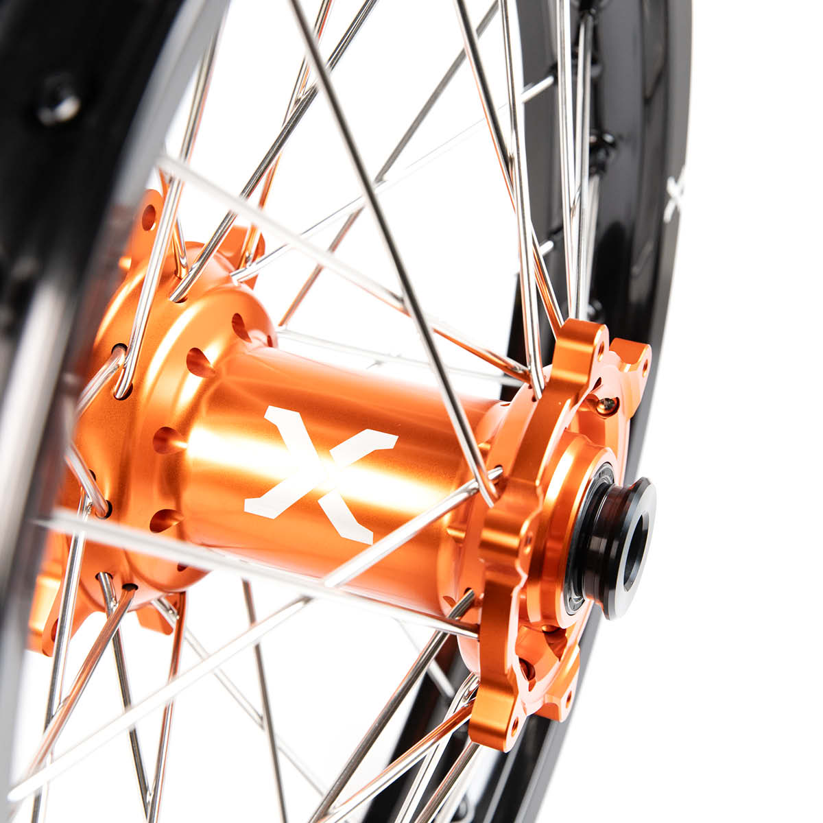 X-Grip Felgen-Set V3 21"/19" Schwarz-Orange für Sherco